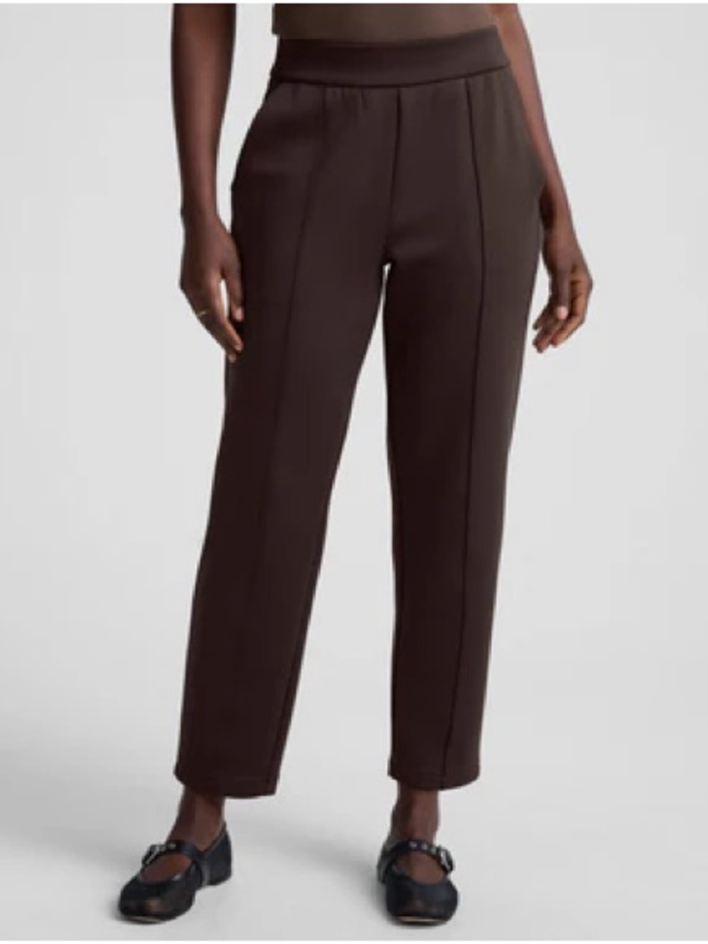 Beyond Yoga Women's Straight-Leg Pull-On Pants in Chocolate Brown